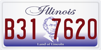 IL license plate B317620