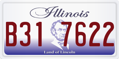 IL license plate B317622