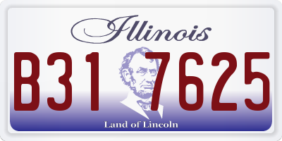 IL license plate B317625