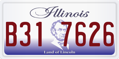 IL license plate B317626