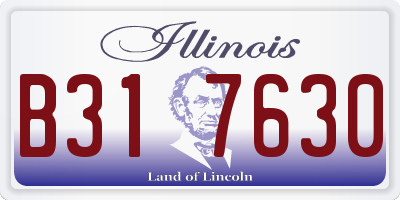IL license plate B317630