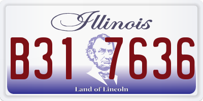 IL license plate B317636