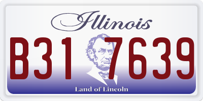 IL license plate B317639