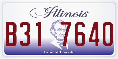 IL license plate B317640