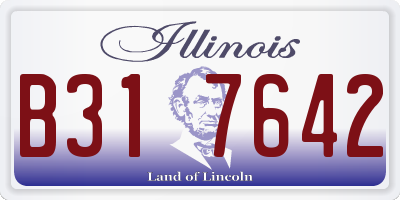IL license plate B317642