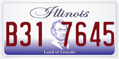 IL license plate B317645