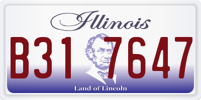 IL license plate B317647
