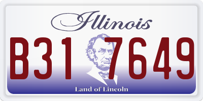 IL license plate B317649