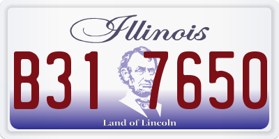 IL license plate B317650