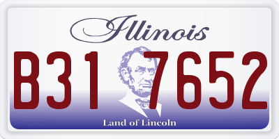 IL license plate B317652