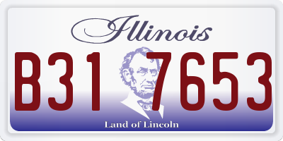 IL license plate B317653