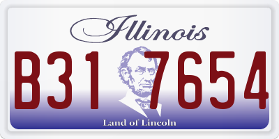 IL license plate B317654