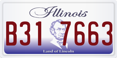 IL license plate B317663