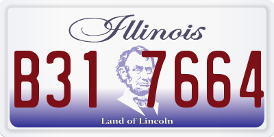 IL license plate B317664