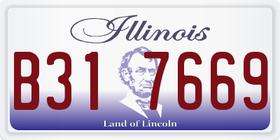 IL license plate B317669