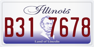 IL license plate B317678