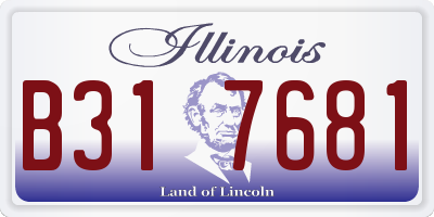 IL license plate B317681
