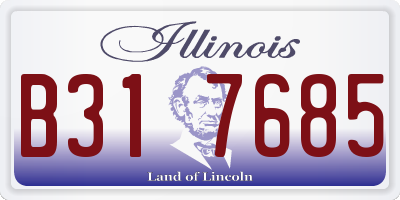 IL license plate B317685