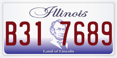 IL license plate B317689