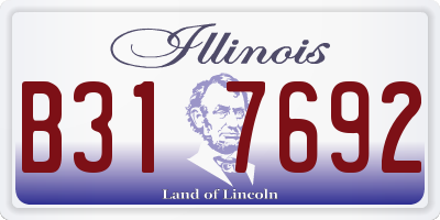 IL license plate B317692