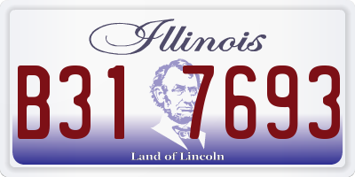 IL license plate B317693
