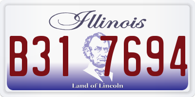 IL license plate B317694