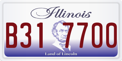 IL license plate B317700