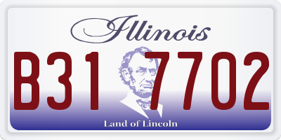 IL license plate B317702