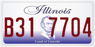 IL license plate B317704