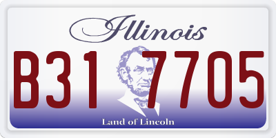 IL license plate B317705