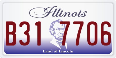 IL license plate B317706