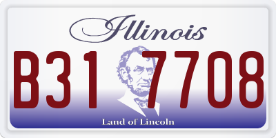 IL license plate B317708