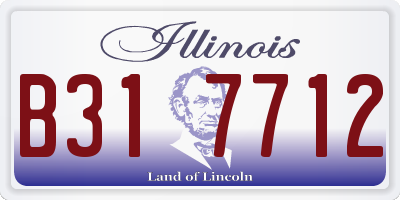 IL license plate B317712