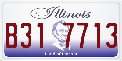 IL license plate B317713