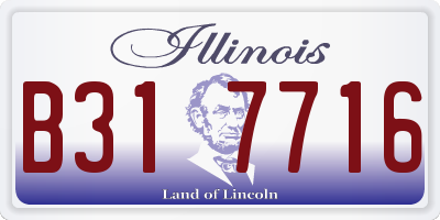 IL license plate B317716