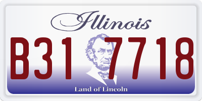 IL license plate B317718