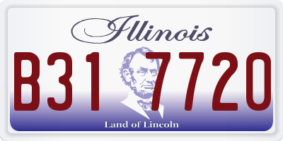 IL license plate B317720