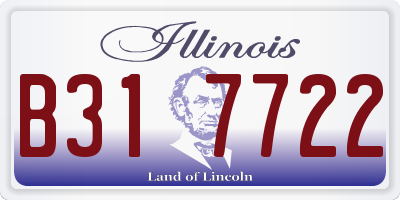IL license plate B317722
