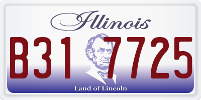 IL license plate B317725