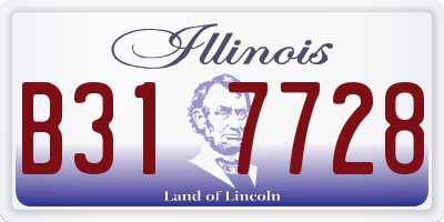 IL license plate B317728