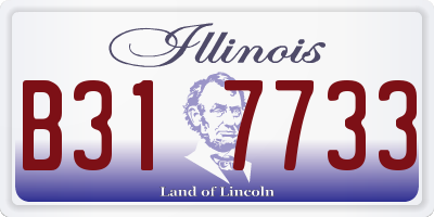 IL license plate B317733