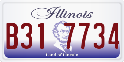 IL license plate B317734