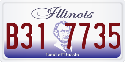 IL license plate B317735
