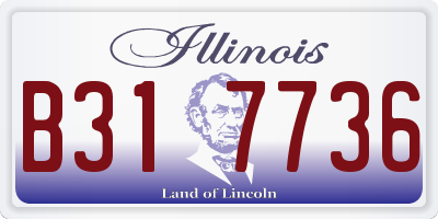 IL license plate B317736
