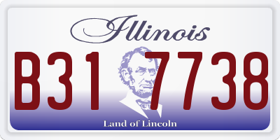IL license plate B317738