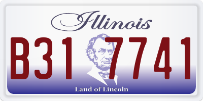 IL license plate B317741