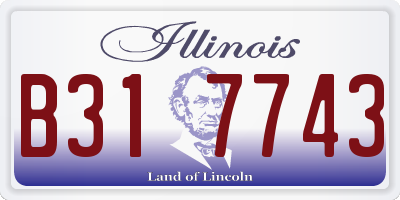 IL license plate B317743