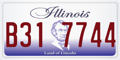 IL license plate B317744