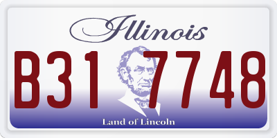IL license plate B317748