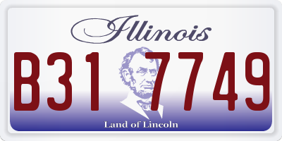 IL license plate B317749